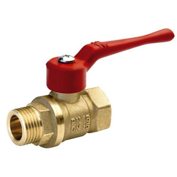 Кран латунный шаровой 11Б27п1 DN32 PN40 рычаг муфта-штуцер БАЗ Standart