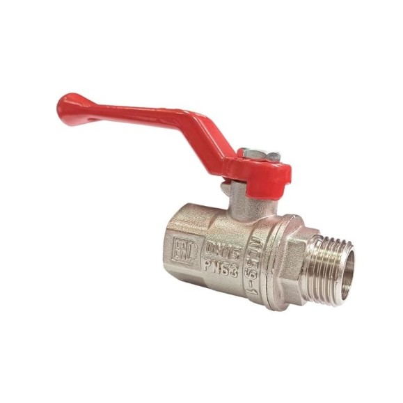 Кран латунный шаровой Valfex Premium.214.NR1.012 усиленный Н 11Б27фт1М DN 15 PN 63 никелированный рычаг муфта-штуцер