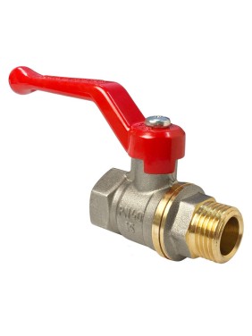 Кран латунный шаровой Valfex.215.NR1 11Б27фт1М DN 20 PN 40 никелированный муфта-штуцер рычаг