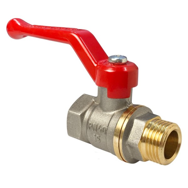 Кран латунный шаровой Valfex.215.NR1 11Б27фт1М DN 50 PN 25 никелированный муфта-штуцер рычаг