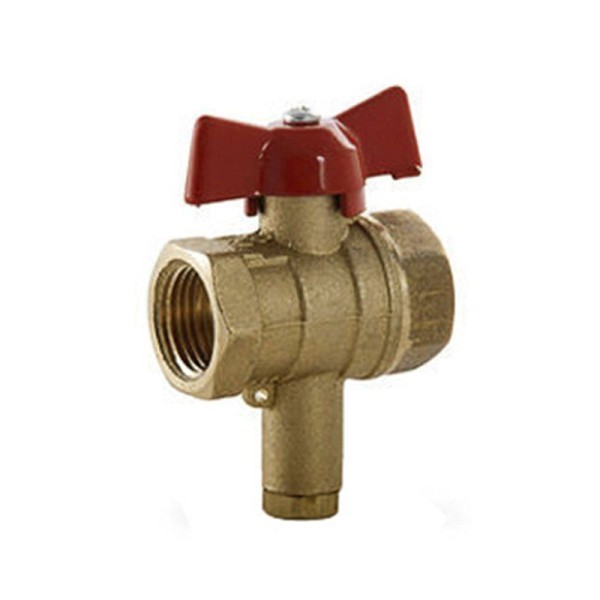 Кран латунный шаровой Пензапромарматура 11Б27пт1 под термодатчик DN 15 PN 16 муфта-муфта бабочка