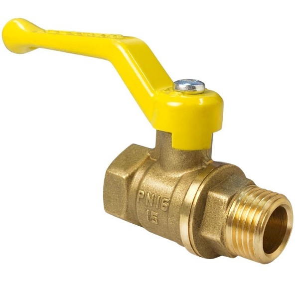 Кран латунный шаровой газовый Valfex.272.LR3 11Б27фтМ DN 50 PN 25 рычаг муфта-штуцер