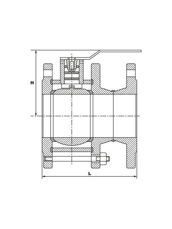 Кран стальной шаровой разборный 11с67п DN 100 PN 16 230мм стандартнопроходной фланцевый с ручкой под задвижку PR