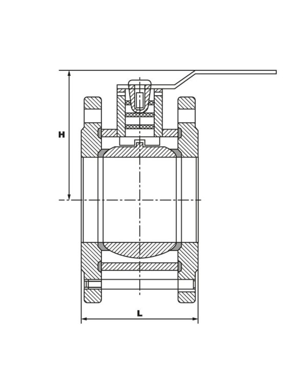 Кран стальной шаровой разборный 11с67пМ DN 80 PN 16 130мм полнопроходной фланцевый с ручкой PR