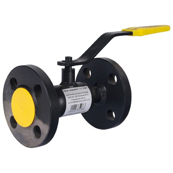 Кран стальной шаровой цельносварной 11с10фт DN 50 PN 16 230мм стандартнопроходной фланцевый с ручкой Broen