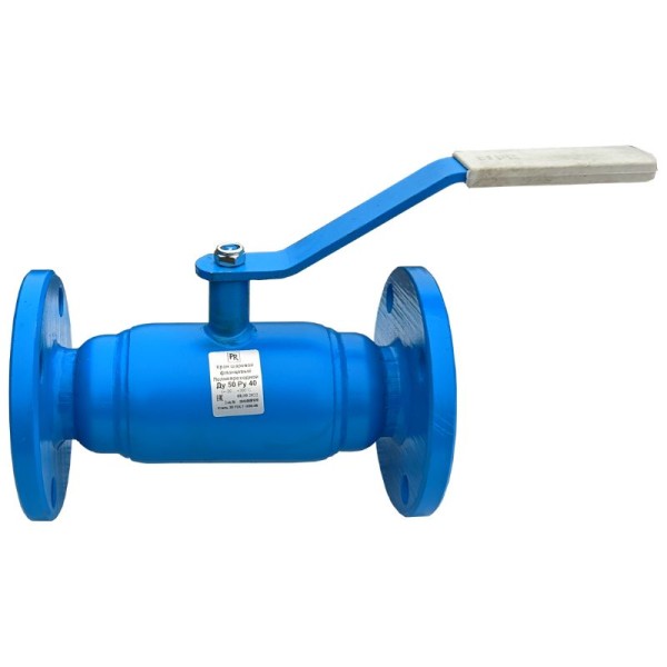 Кран стальной шаровой цельносварной КШ.Р.Ф DN 20 PN 40 150мм полнопроходной фланцевый с ручкой PR