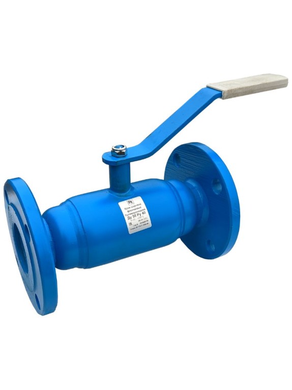 Кран стальной шаровой цельносварной КШ.Р.Ф DN 20 PN 40 150мм полнопроходной фланцевый с ручкой PR