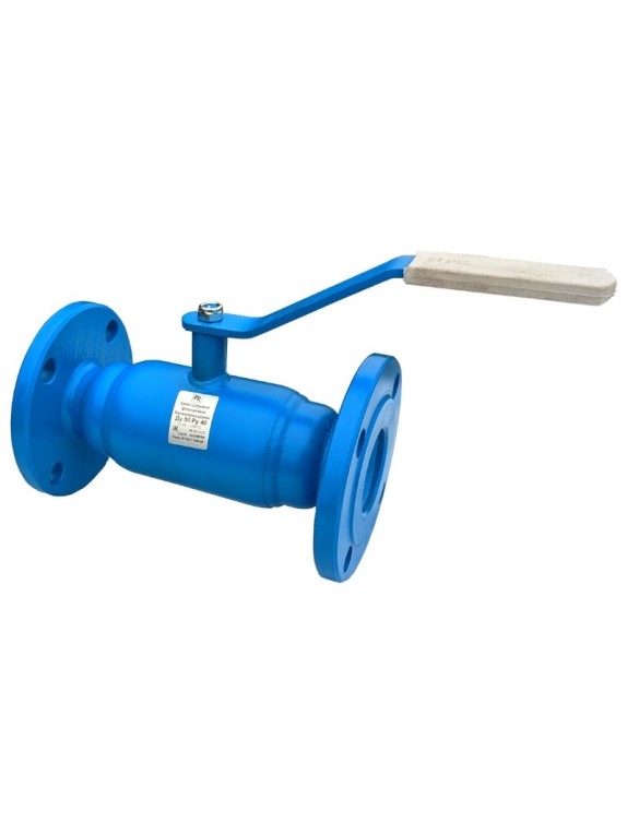 Кран стальной шаровой цельносварной КШ.Р.Ф DN 20 PN 40 150мм полнопроходной фланцевый с ручкой PR