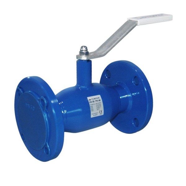 Кран стальной шаровой цельносварной КШ.Ц.Ф DN 65 PN 16 270мм стандартнопроходной фланцевый с ручкой Temper