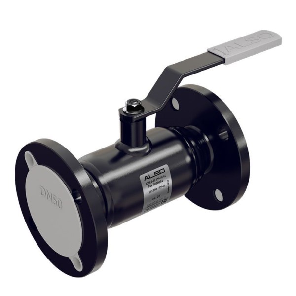 Кран стальной шаровой цельносварной КШ.Ф.П, DN 40 PN 40, 200мм, полнопроходной, фланцевый с ручкой ALSO