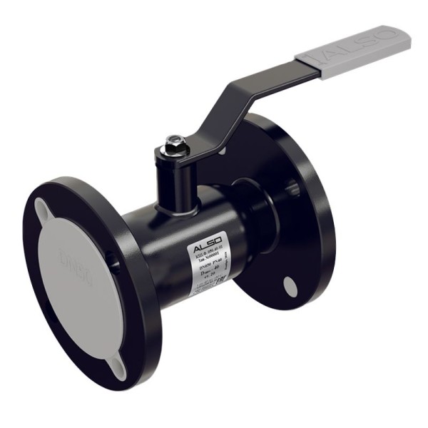 Кран стальной шаровой цельносварной КШ.Ф, DN 32 PN 40, 140мм, стандартнопроходной, фланцевый с ручкой ALSO