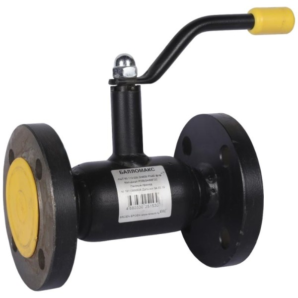 Кран стальной шаровой цельносварной DN 25 PN 40 160мм полнопроходной фланцевый с ручкой Broen Ballomax