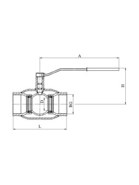 Кран стальной шаровой цельносварной 11с39п1 DN 15 PN 25 85мм стандартнопроходной муфта-муфта с ручкой BREEZE