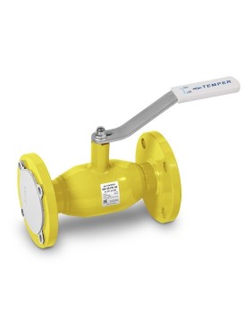 Кран стальной шаровый DN 20 PN 40 150мм газовый полнопроходной фланцевый Temper