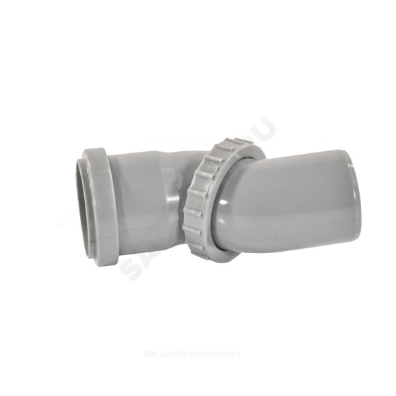 Отвод поворотный серый PP-H BASE VALFEX