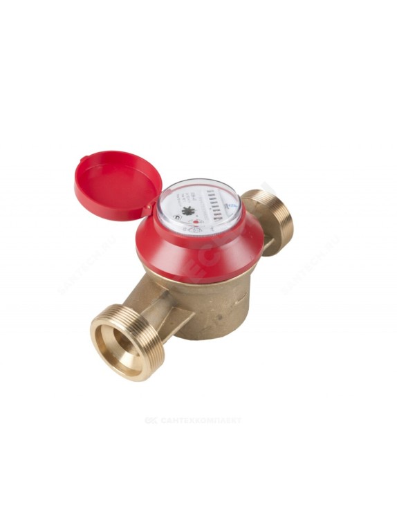 Счётчик г/в и х/в крыльчатый одноструйный резьба ОСВУ Декаст