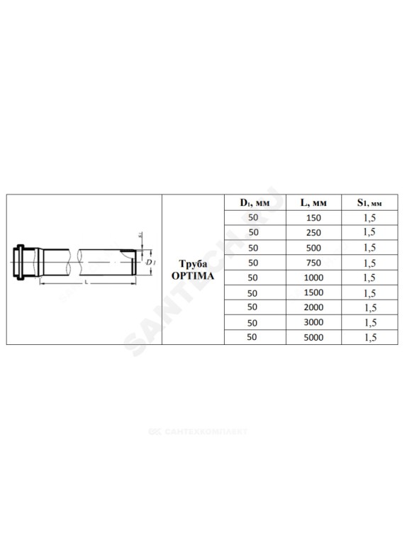 Труба с раструбом серая PP-H OPTIMA VALFEX