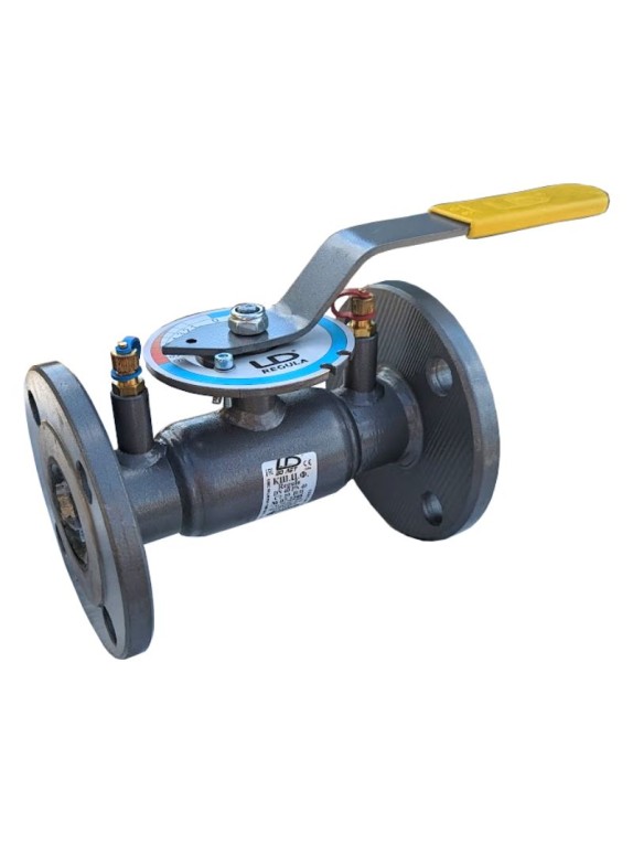Кран стальной шаровой цельносварной DN 25 PN 40 240мм стандартнопроходной фланцевый с ручкой LD Energy Regula