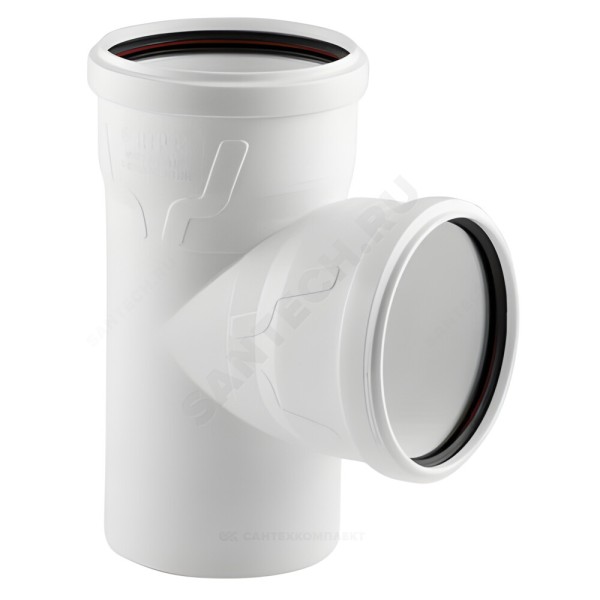 Тройник бесшумный белый PP-M RTP (РосТурПласт)