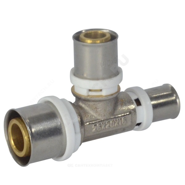 Тройник переходной МП латунь никель пресс ГОСТ 32415-2013 8010 Aquasfera