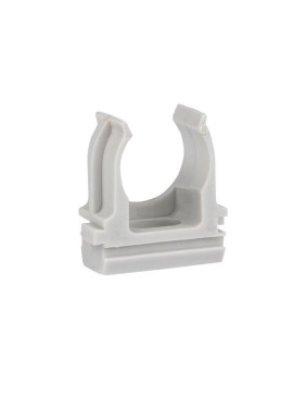 Держатель для труб (клипса) d20мм сер. (уп.100шт) Plast EKF derj-z-20n