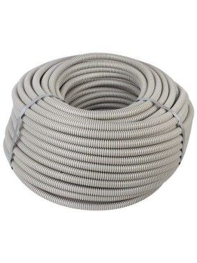 Гофро-труба ПВХ с зондом лёгкая (серая) d 20 мм (100м)