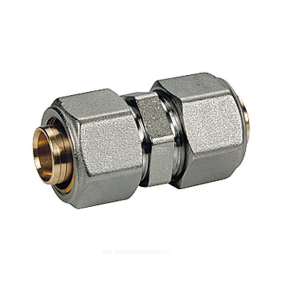 Муфта для МП/PE-X труб латунь обжим R560AM Giacomini Муфта для МП/PE-X труб латунь обжим R560AM Giacomini