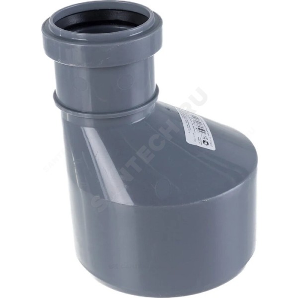 Переход PP-H эксцентрический серый Дн 110х50 б/нап в/к Политэк 511050