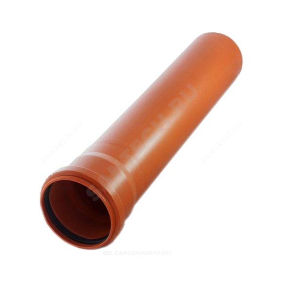 Труба с раструбом коричневая PP-B SN4 VALFEX