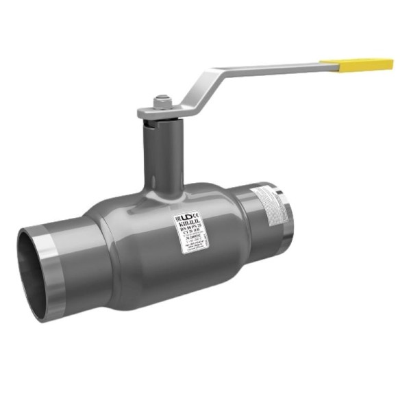 Кран стальной шаровой цельносварной КШ.Ц.П.015.040 DN 15 PN 40 200мм стандартнопроходной приварной с ручкой LD