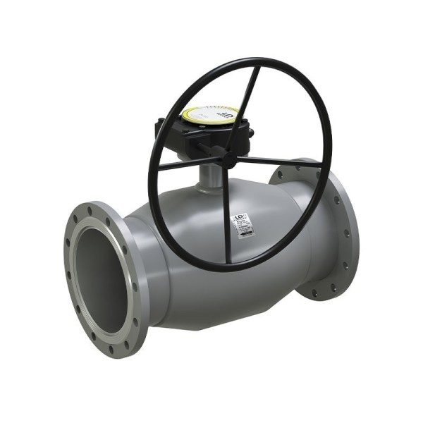 Кран стальной шаровой цельносварной  DN 300 PN 16 750мм стандартнопроходной фланцевый с редуктором LD Regula