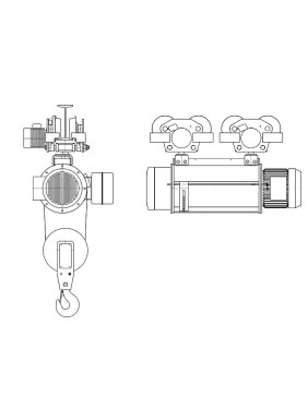 Таль электрическая передвижная двумя тележками 13 T39 656 г.п. 10 т; в.п. 12 м; полиспаст 4/1; ск. пер. 20 м/мин; ск. под. 4 м/ мин; Темп. реж. -20 + 40;  У3;Напряжение 380 В; Класс защ. IP 54; Подвесной пульт управления.