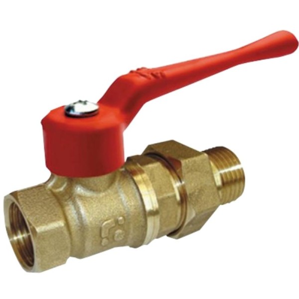 Кран латунный шаровой 11Б27п1 DN32 PN40 рычаг американка БАЗ Standart