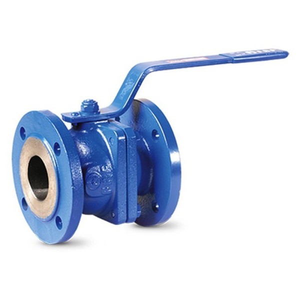 Кран шаровой DN 125 PN 16 чугунный 200мм уплотнение PTFE фланцевый FAF 1100125
