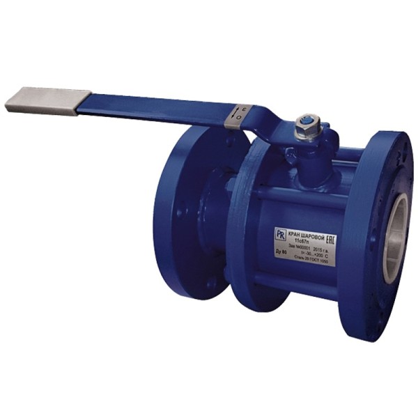 Кран стальной шаровой разборный 11с67п DN 100 PN 16 230мм стандартнопроходной фланцевый с ручкой под задвижку PR