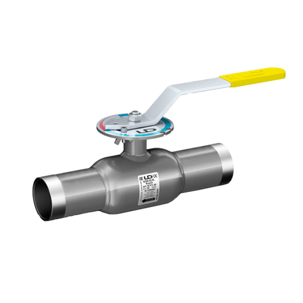 Кран стальной шаровой цельносварной  DN 80 PN 25 280мм стандартнопроходной приварной с ручкой LD Regula