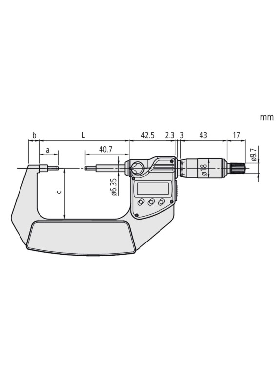 Микрометр с мал.изм.губки МКЦ-МП- 50 0,001 электронный 2мм 331-262-30 Mitutoyo