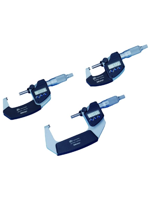 Набор микрометров цифровых  75 0,001 (0-75) (3 шт.), меры установочные (2шт.) 293-962-30 Mitutoyo