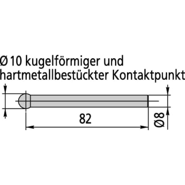 Щуп D10,LH600 сферическийс твердосплавн.наконечником 12AAF668 Mitutoyo