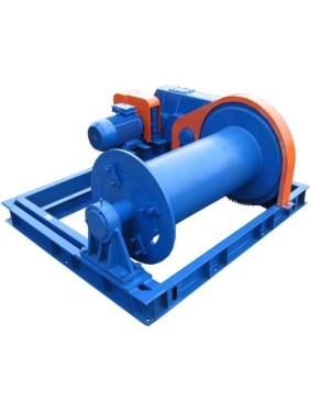 ЛЕБЕДКА ЭЛЕКТРИЧЕСКАЯ ЛМ 10 Грузоподъемность 10000 кг, канатоемкость барабана 415 м, Ф каната 28мм, скорость навивки 0.1, мощн. эл. двигателя 18 кВт