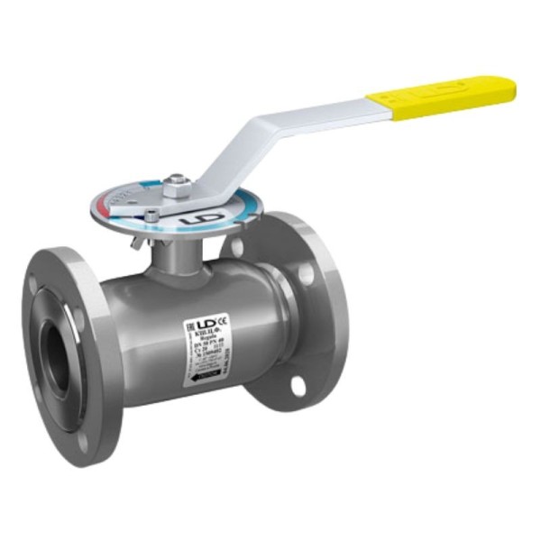 Кран стальной шаровой цельносварной  DN 25 PN 40 140мм стандартнопроходной фланцевый с ручкой LD Regula