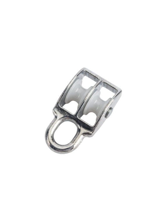 Двойной оцинкованный блок для троса, нейлоновый шкив 15мм 1шт - ярлык Tech-Krep 112728