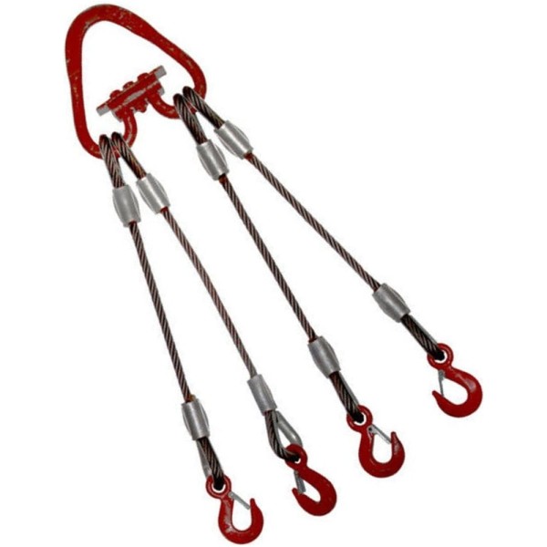 Канатный стальной четырехветвевой строп КанТраст  4СК 12,5/2000, опрессовка 4SKO1252000