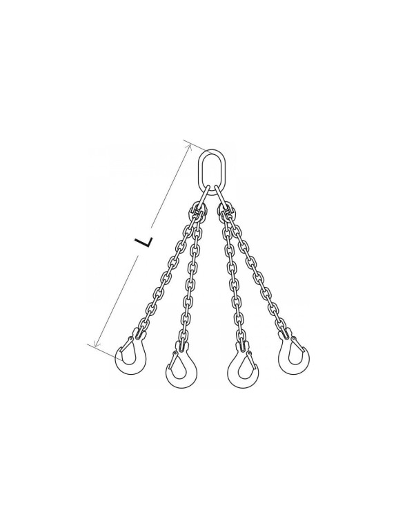 Цепной строп ООО Пкф ГрузоподъемТехоснастка 4СЦ 45/6000 укороченный крюк 3318