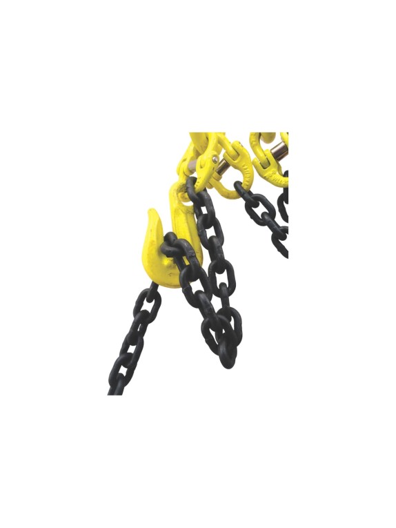 Четырехветвевой цепной строп ТРАСТ 4сц 11.5 тн, 4500 мм, с увеличенным звеном для автокрана, укоротители, 8 класс 4687203699048