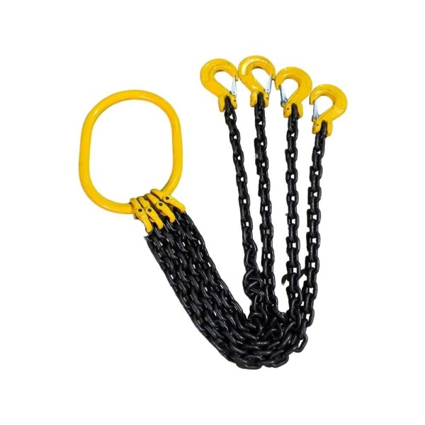 Четырехветвевой цепной строп ТРАСТ 4сц 6.7 тн, 3500 мм, с увеличенным звеном для автокрана, 8 класс 4687203698935