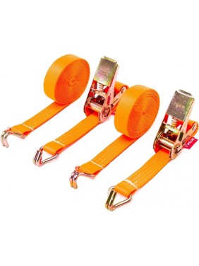 Комплект стяжных ремней Tplus 1/2 т, 7 м, ширина ленты 25 мм, 2 шт. T017871