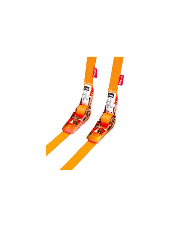 Комплект стяжных ремней Tplus 1/2 т, 7 м, ширина ленты 25 мм, 2 шт. T017871