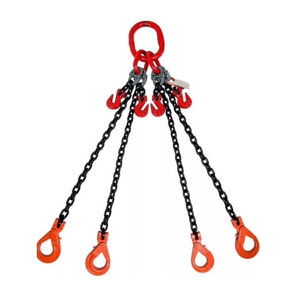 Четырехветвевой цепной строп ТРАСТ 4сц 11,2 тн, 3000 мм, укоротители, крюки самозапирающиеся, 8 класс 4687203984403