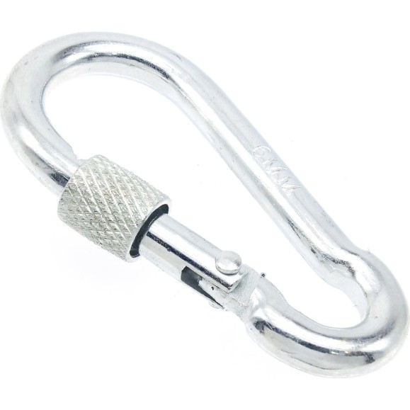 Карабины с муфтой BOWT 6 мм, оцинкованные, DIN 5299d, 6 шт. B03516